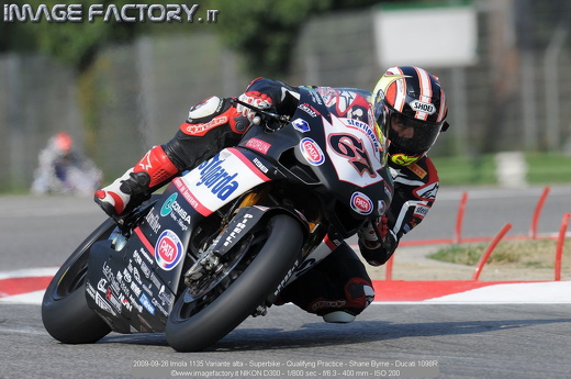 2009-09-26 Imola 1135 Variante alta - Superbike - Qualifyng Practice - Shane Byrne - Ducati 1098R